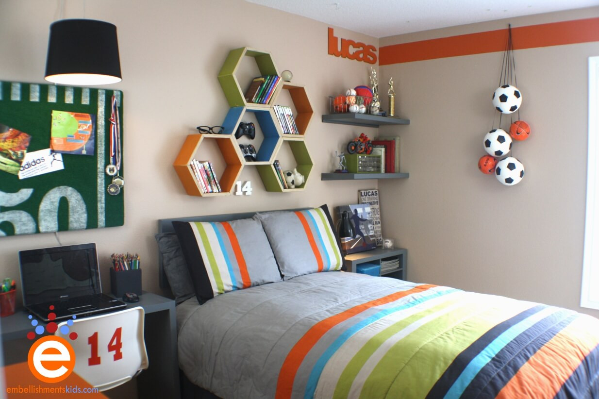 Kids Sports Room Decorations
 Interesting Sports Themed Bedrooms for Kids Interior