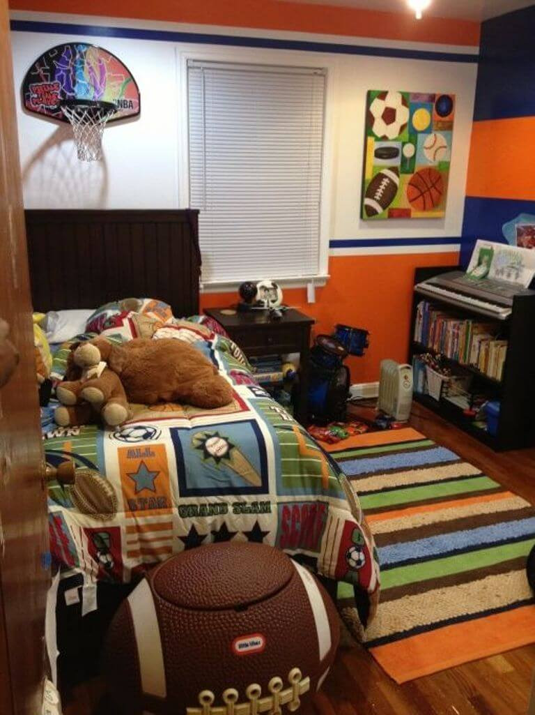 Kids Sports Room Decorations
 Interesting Sports Themed Bedrooms for Kids Interior