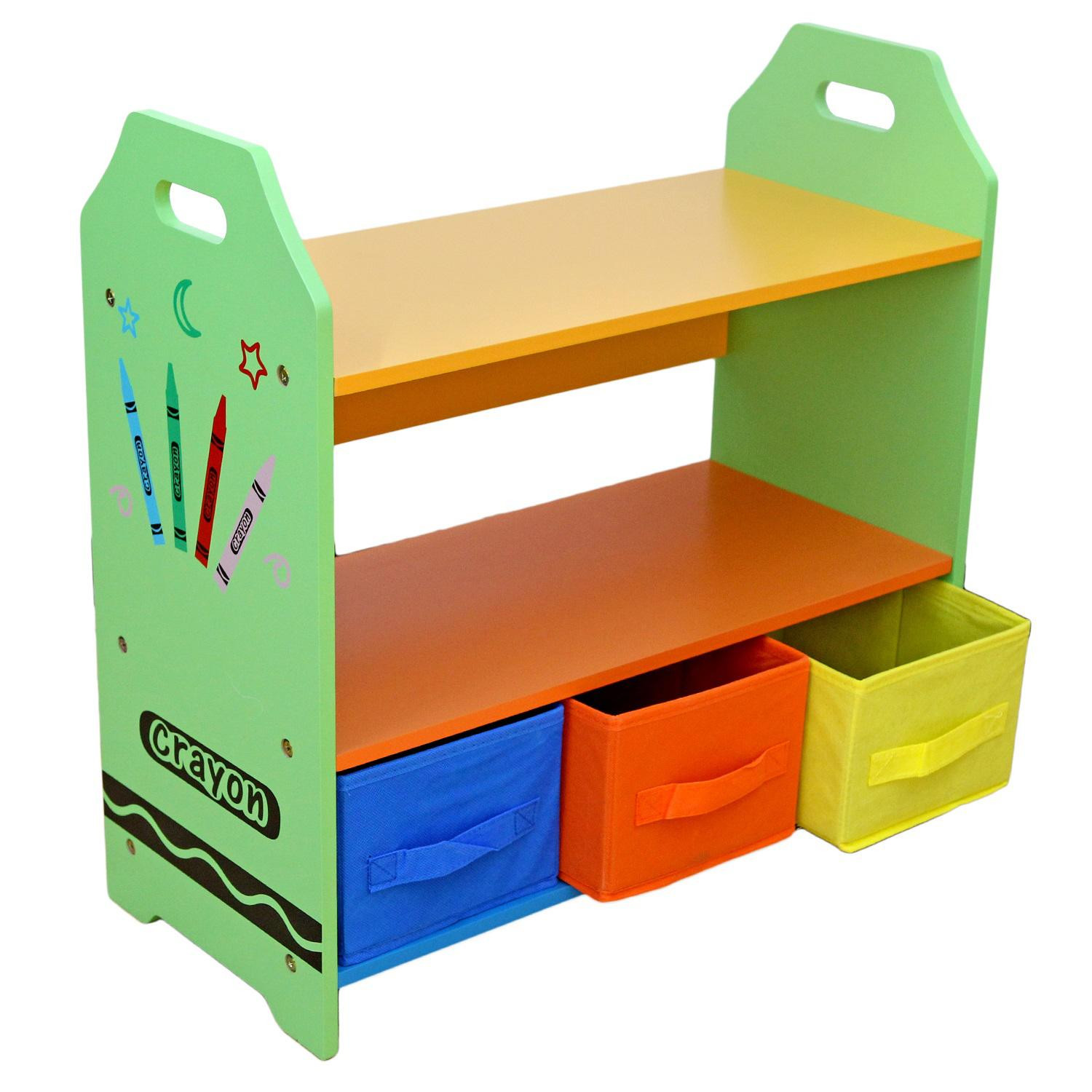 Kids Storage Containers
 Kiddi Style Children Sized Wooden Shelves with Three