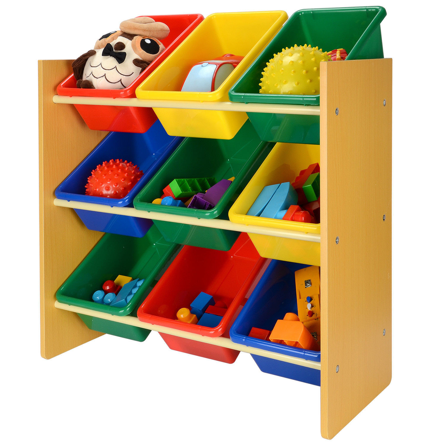Kids Storage Containers
 LIVEDITOR Children Wooden Storage Unit 12 Bins Toy
