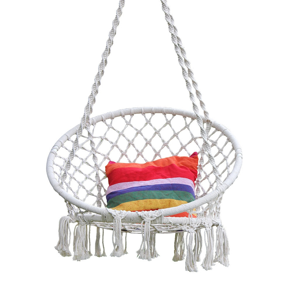 Kids Swing Chair
 Cotton Rope Hammock Chair Swing For Kids Hand Knitting