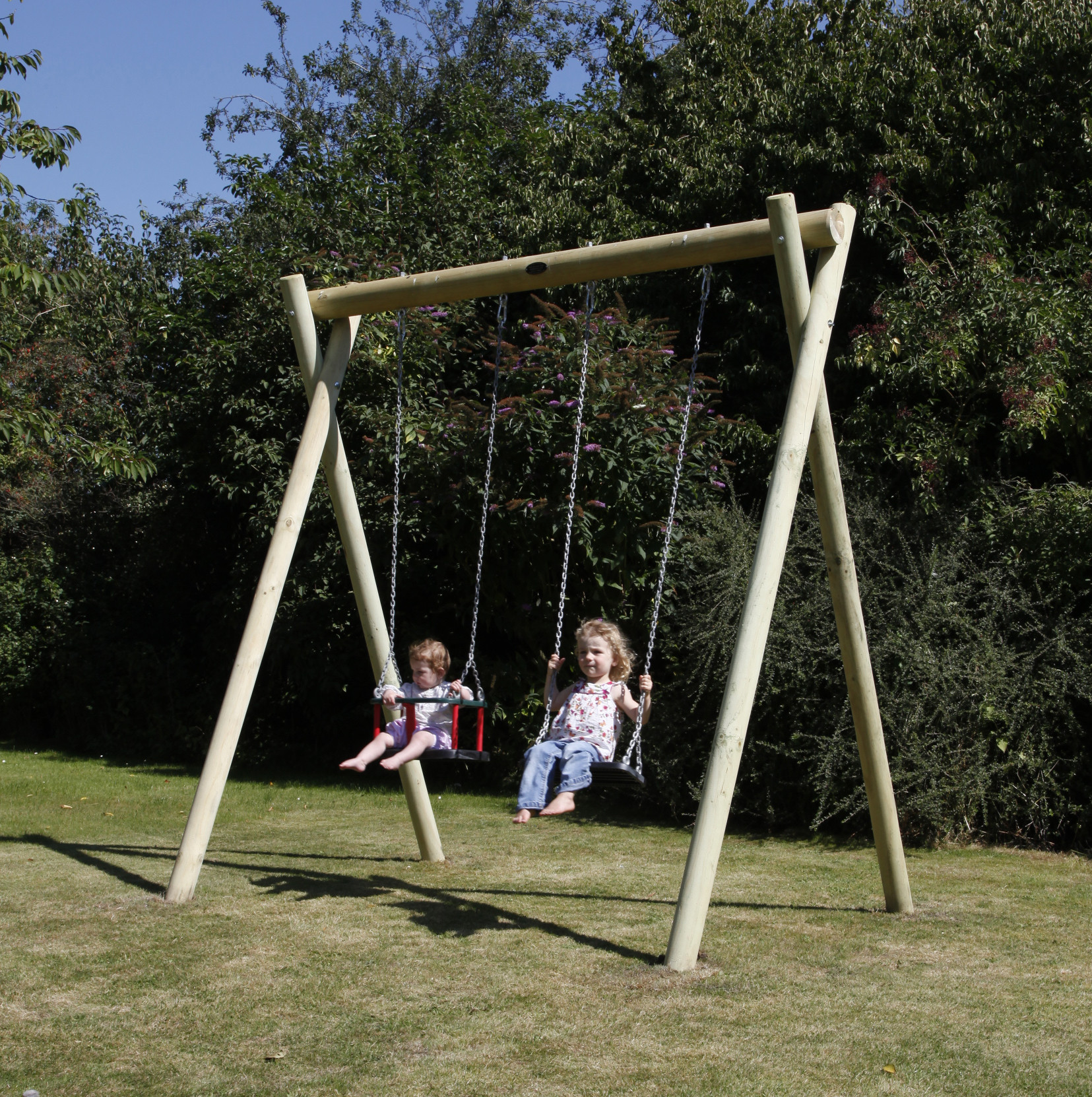 Kids Swing Frame
 Wooden Garden Swing Installations
