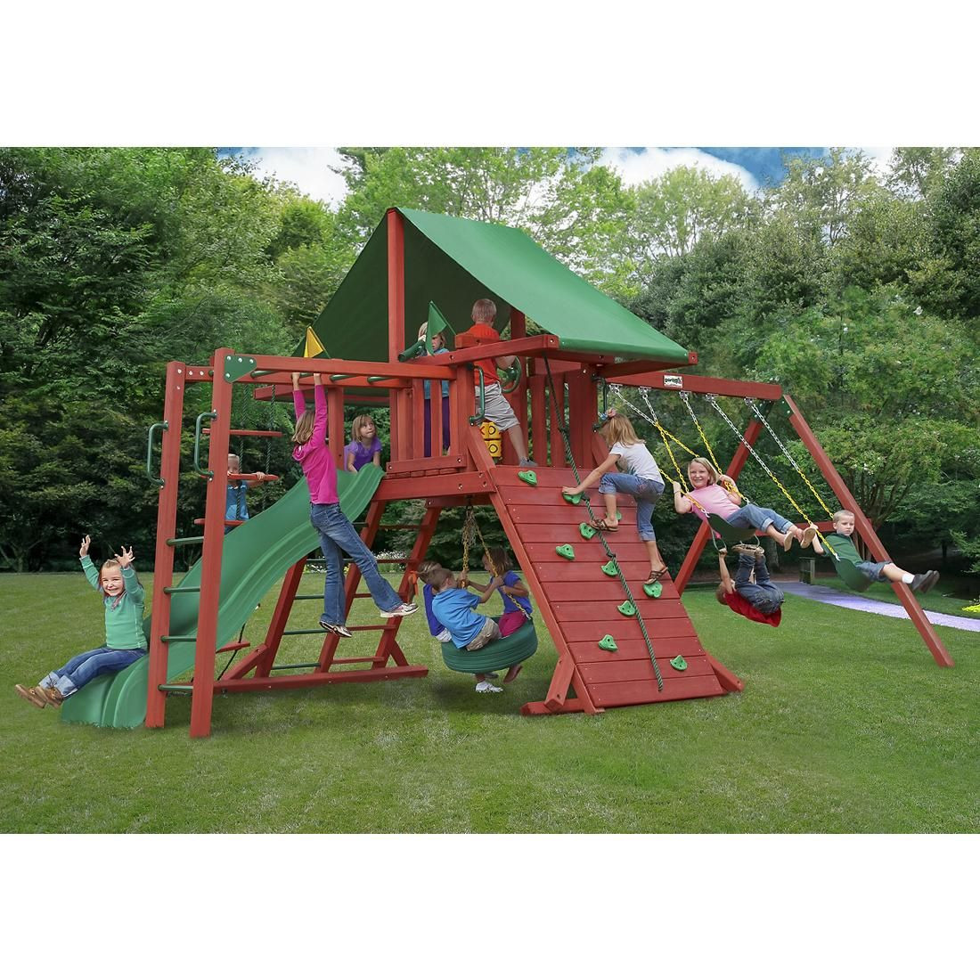 Kids Swing Sets For Sale
 Gorilla Playsets Rockwood Wooden Cedar Swing Set with