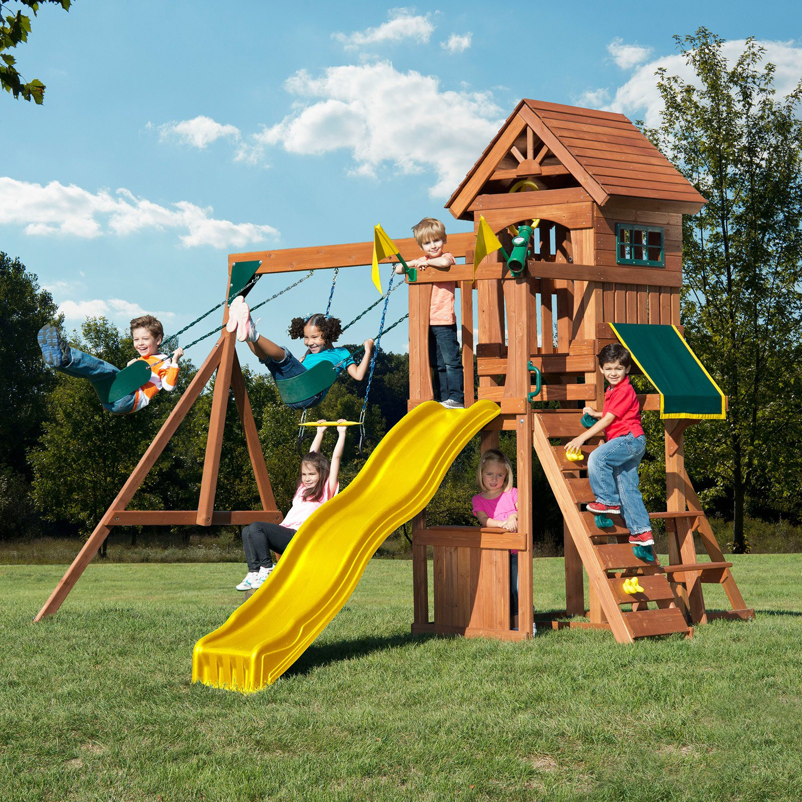 Kids Swing Slide Set
 Swing N Slide Play Set Backyard Playset Outdoor Yard