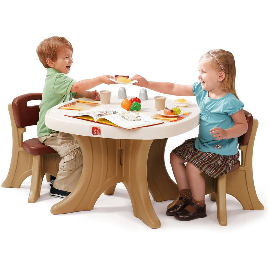 Kids Table Walmart
 Step2 New Traditions Kids Table and 2 Chairs Set Brown