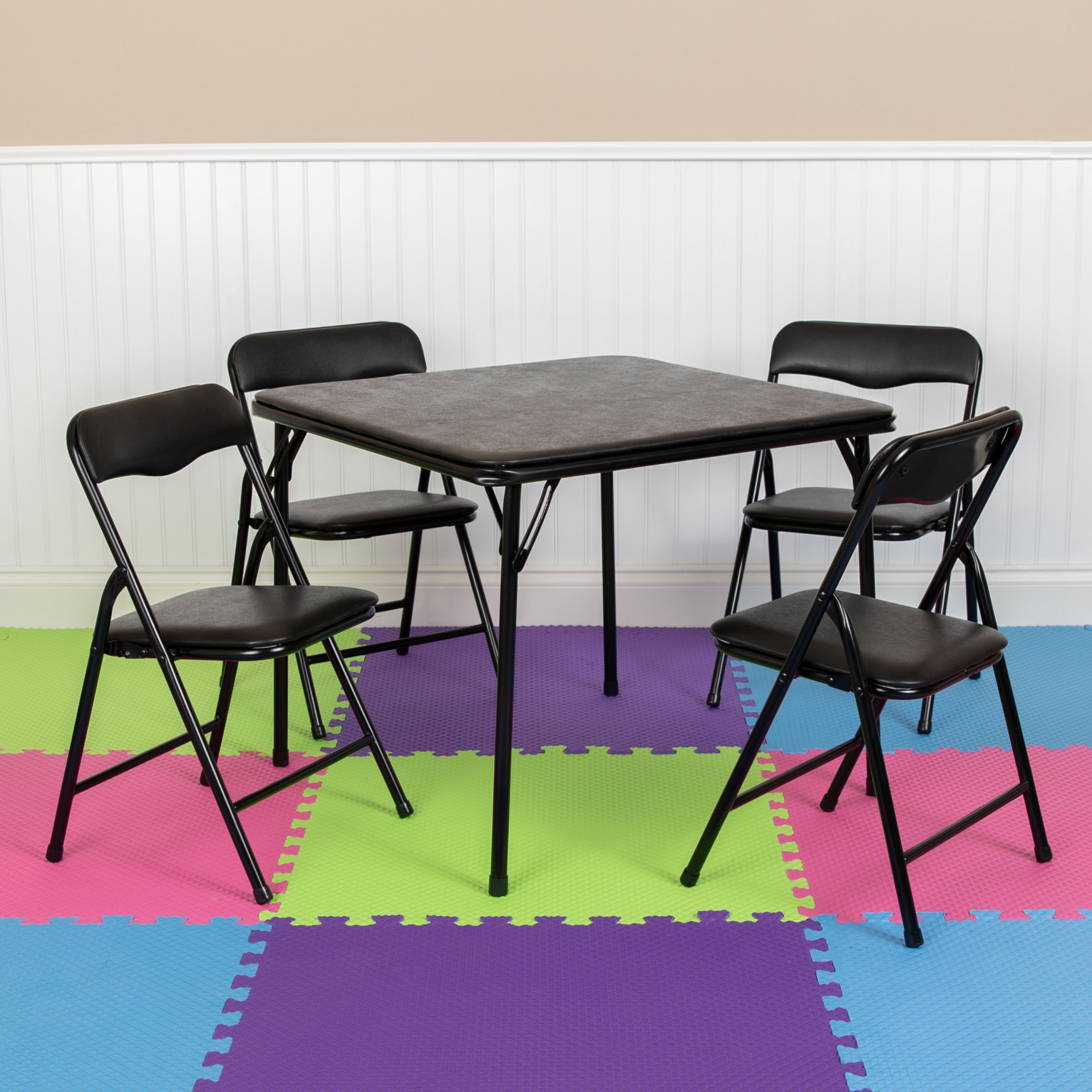Kids Table Walmart
 Flash Furniture Kids Black 5 Piece Folding Table and Chair
