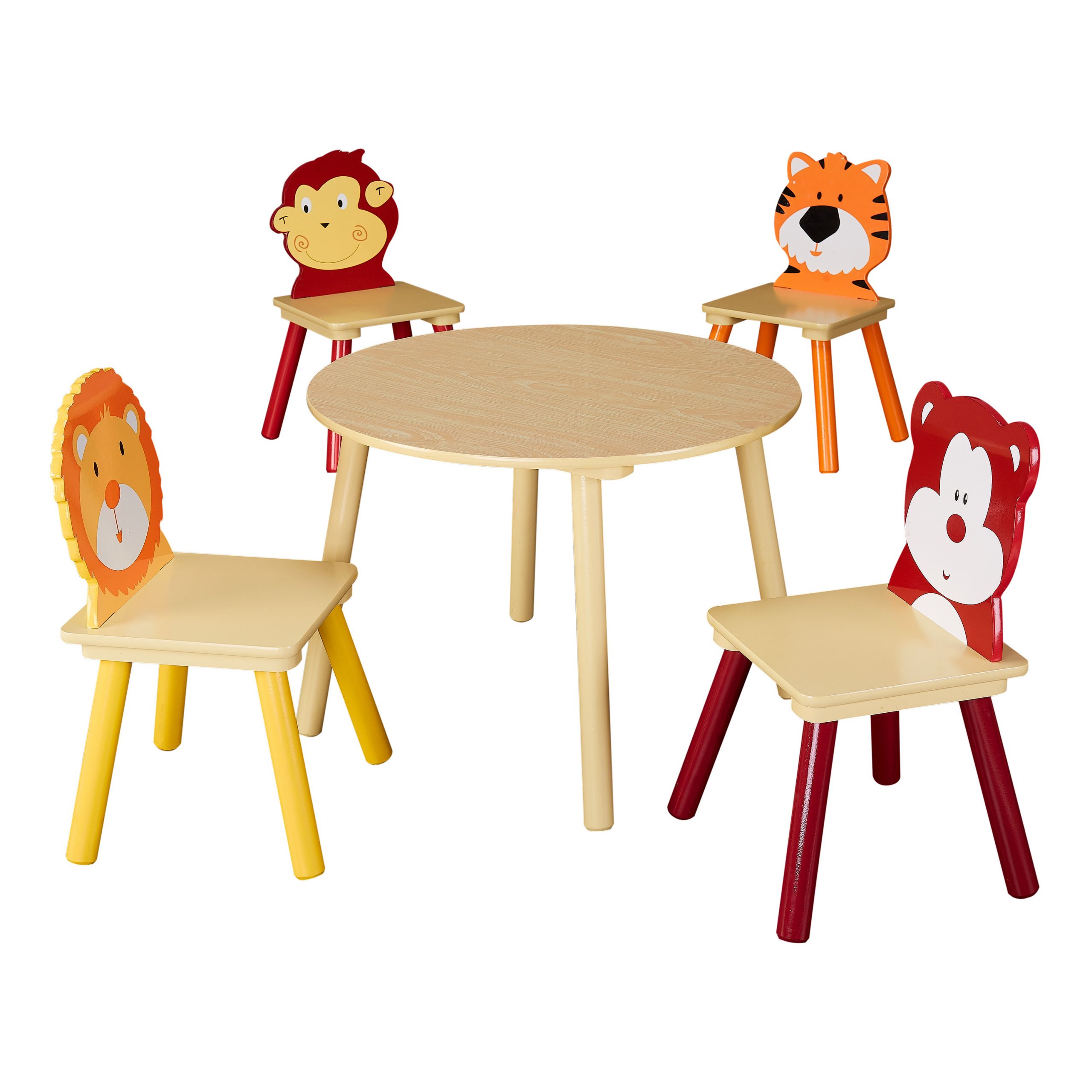 Kids Table Walmart
 Senda Kids Wooden Animals Table and Chairs Set 5 Piece