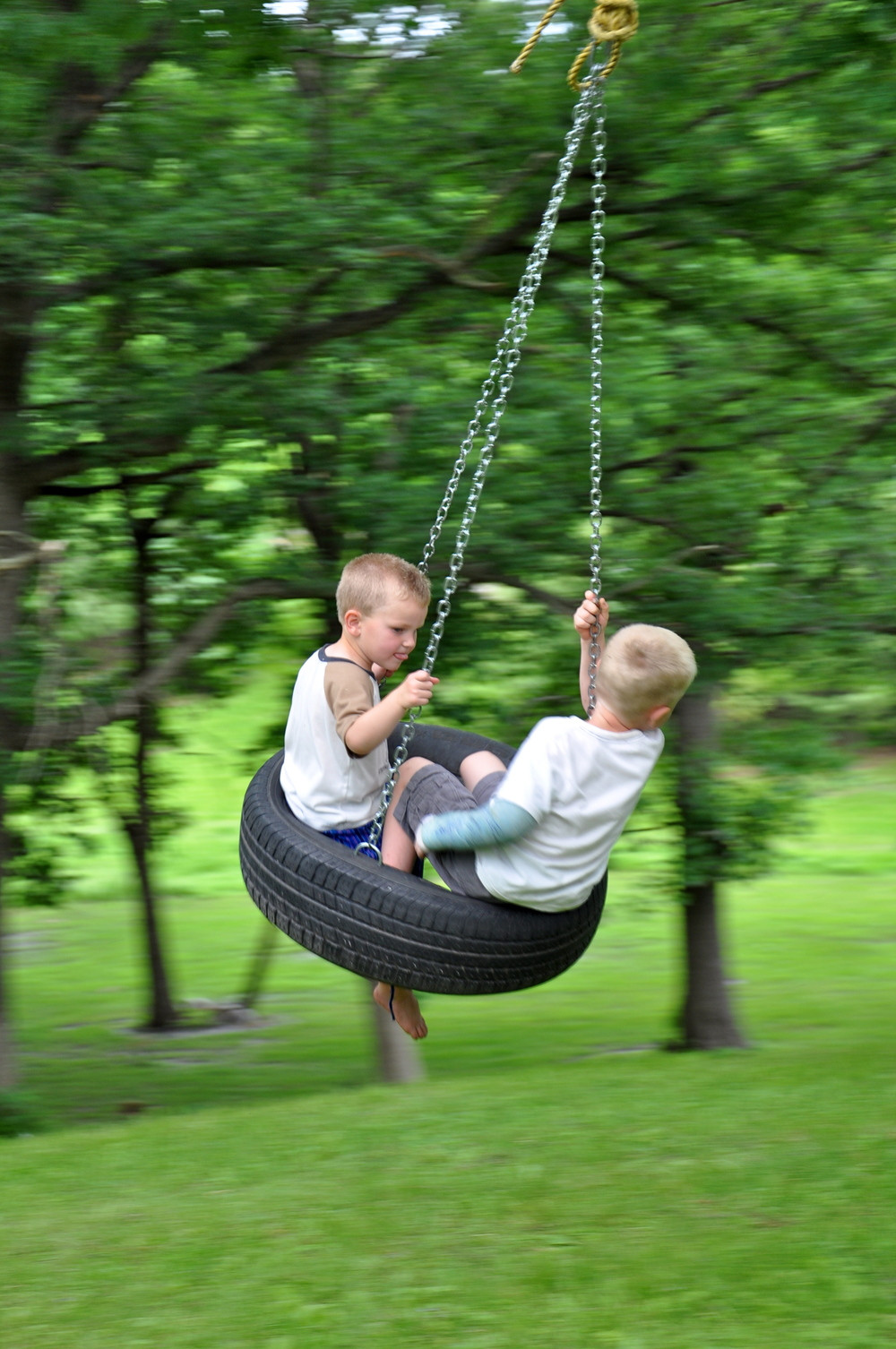 Kids Tire Swing
 Feeling guilty about putting your kids in summer camp Don