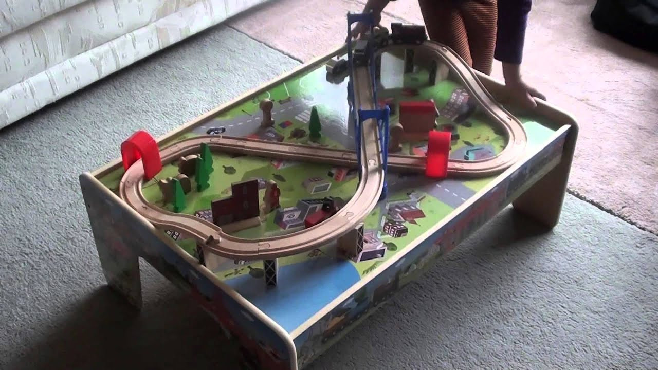Kids Train Table
 Review of the Kids Wooden 50 piece Train Set with 2 in 1