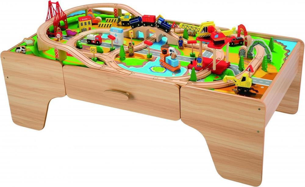 Kids Train Table
 Butternut Construction 100 pc Wooden Train Set and Train