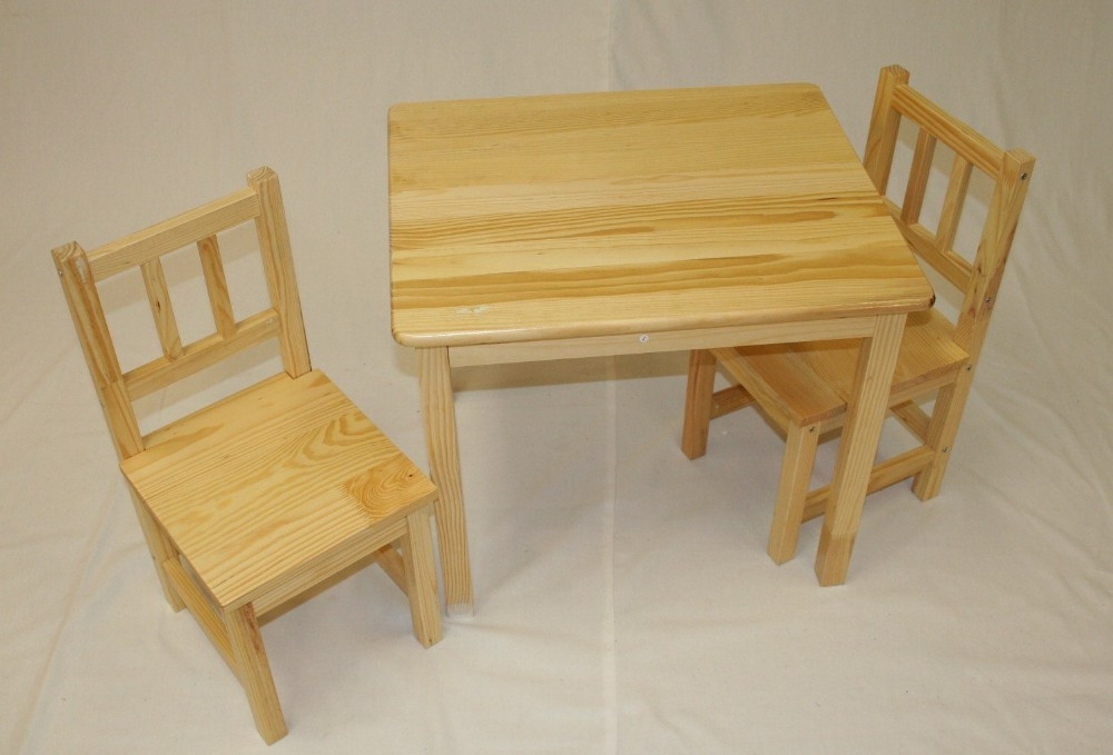 Kids Wooden Table Set
 Kindergarten Solid Wood Kids Study Playing Table Chair