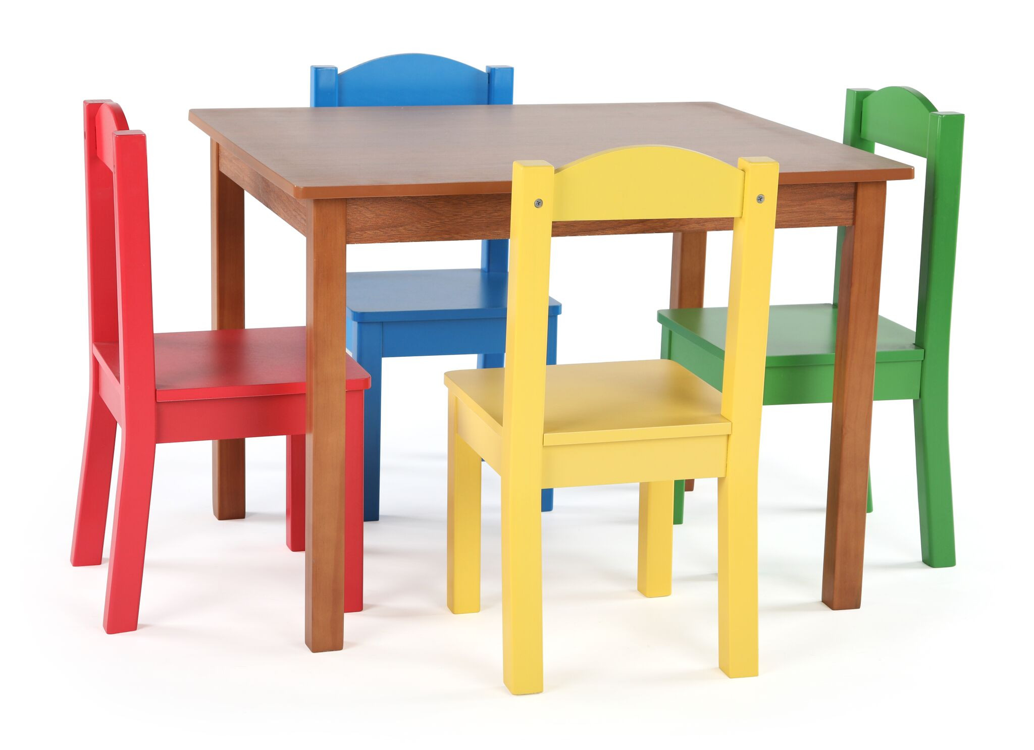 Kids Wooden Table Set Awesome tot Tutors Kids Wood Table and 4 Chairs Set Multiple