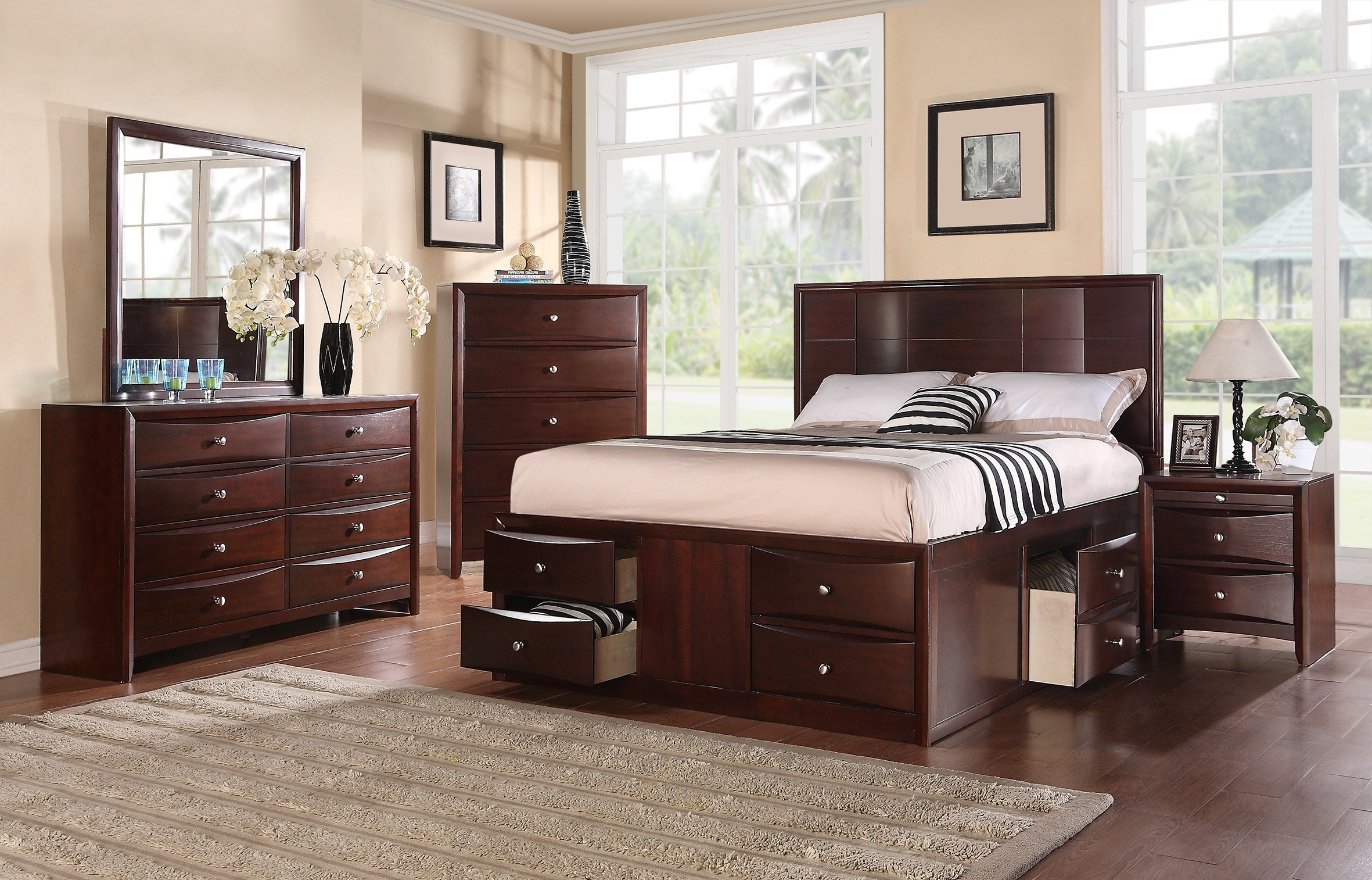 King Size Storage Bedroom Set
 Elegant innovative Bedroom Furniture Storage Drawers FB