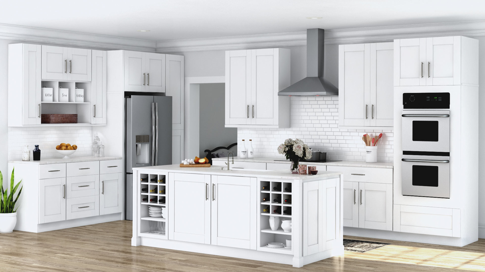 Kitchen Cabinets Doors Home Depot
 Shaker Cabinet Accessories in White – Kitchen – The Home Depot