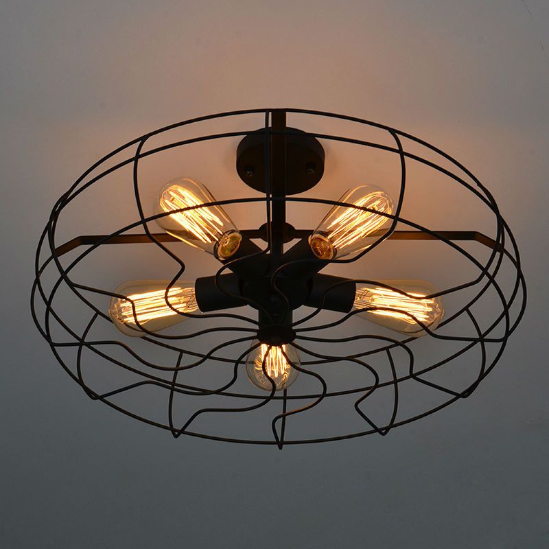 Kitchen Ceiling Fan With Light
 Vintage Retro Industrial Fan Ceiling Lights American