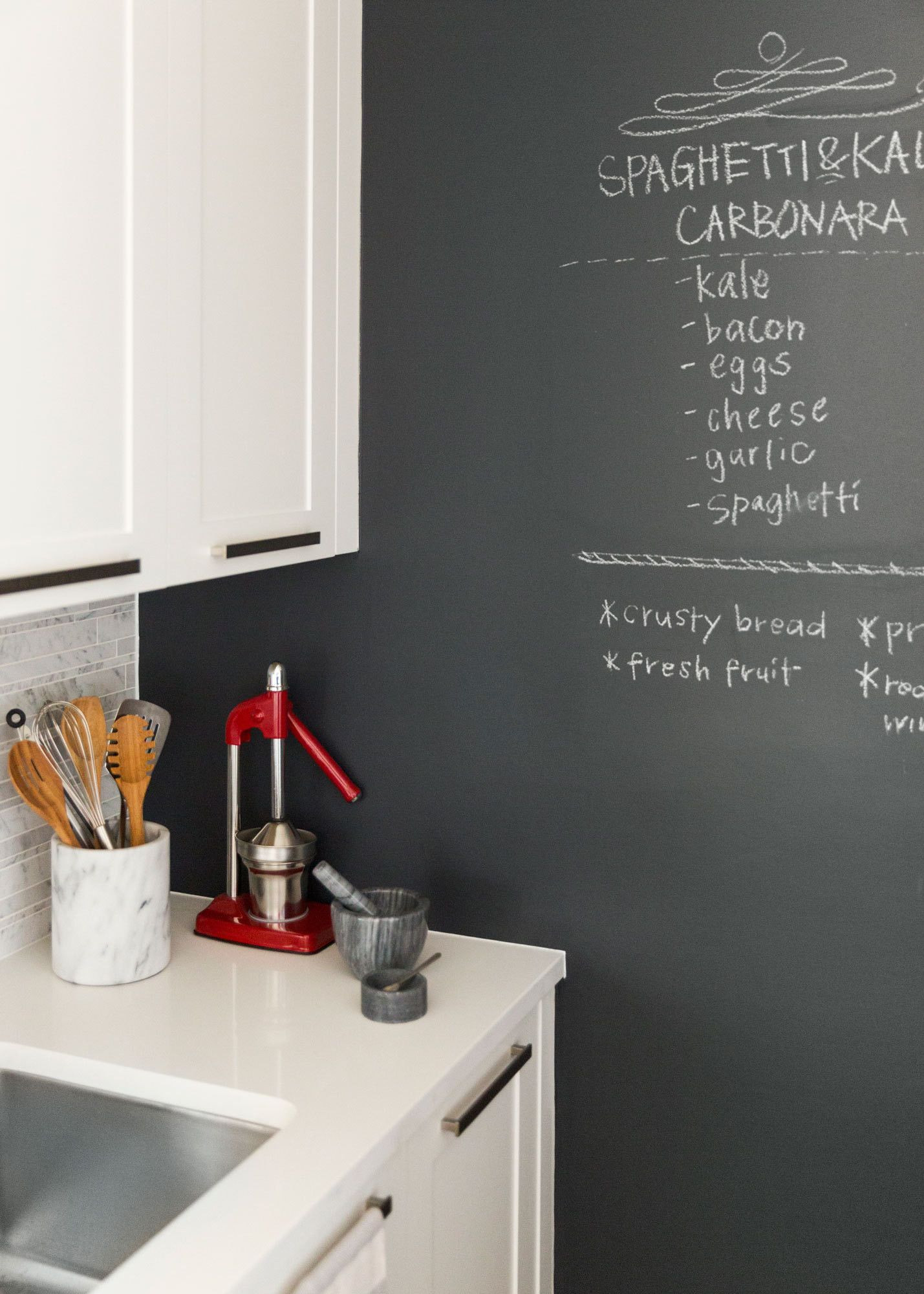 Kitchen Chalkboard Wall Ideas
 A Designer Spin on Small Space Living