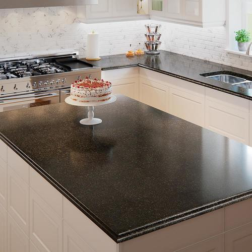 Kitchen Countertops Lowes
 allen roth Black Pearl Granite Kitchen Countertop Sample