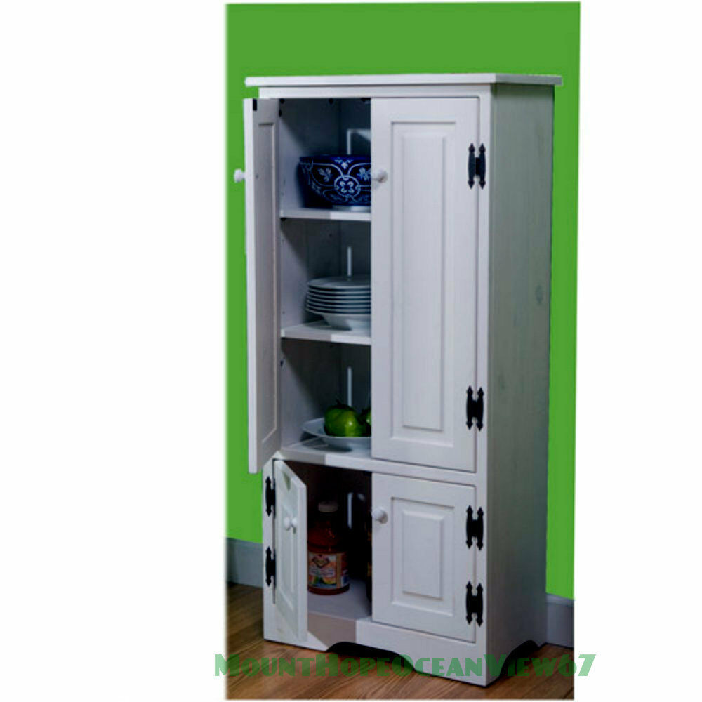 Kitchen Cupboard Storage
 Tall Wood Cabinet Cupboard Storage Bathroom Organizer