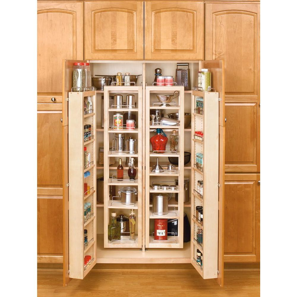 Kitchen Cupboard Storage
 Rev A Shelf 57 in H x 12 in W x 7 5 in D Wood Swing Out