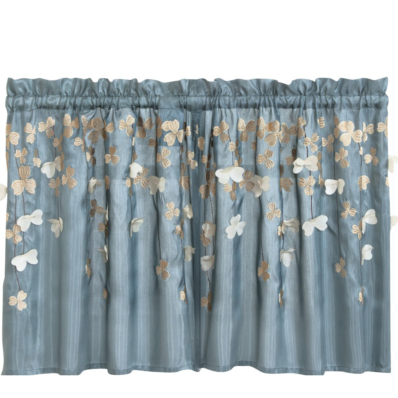 Kitchen Curtains Tier
 Lush Decor Flower Kitchen Light filtering Tier Curtain