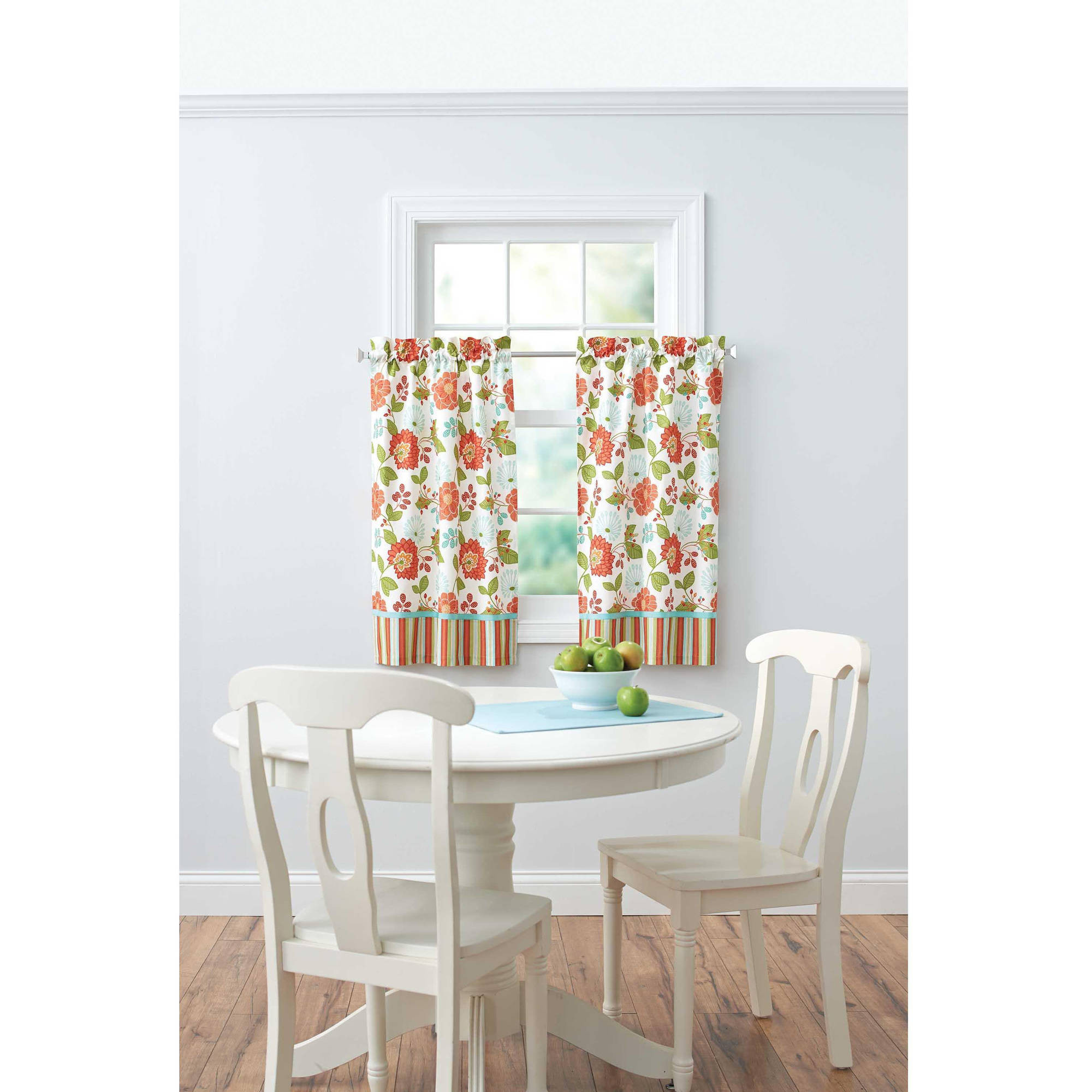 Kitchen Curtains Tiers
 Better Homes and Gardens Jacobean Stripe Kitchen Curtains