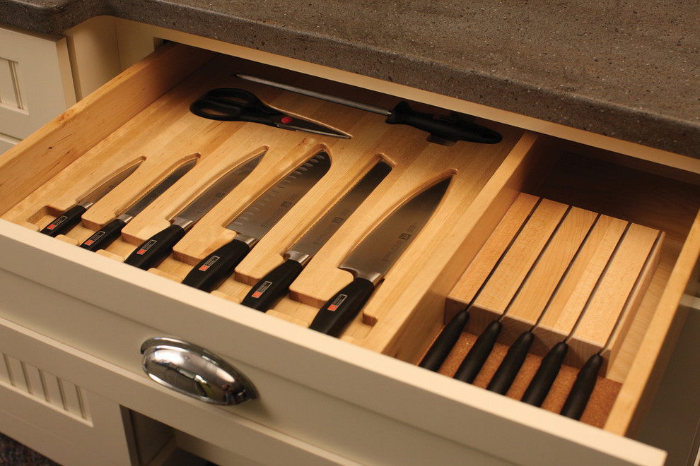 Kitchen Drawer Knife Organizer
 Gorgeous farberware knife set in Kitchen Traditional with