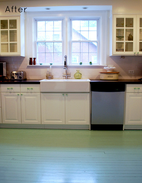 Kitchen Floor Paint
 and this room is called … painted wood floors 