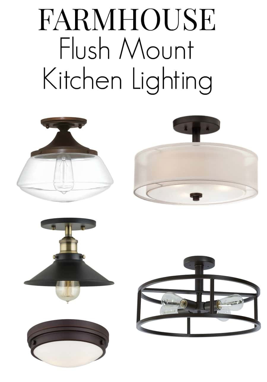 Kitchen Flush Mount Lighting
 Farmhouse Kitchen Lighting Ideas