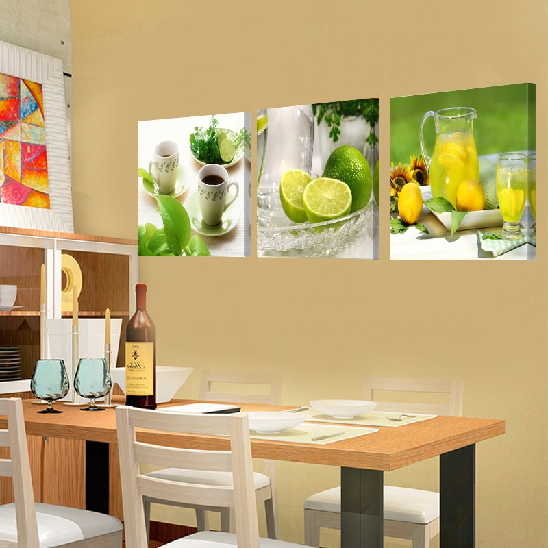 Kitchen Framed Wall Art
 Prints Canvas Painting Dining Room Decorative Picture