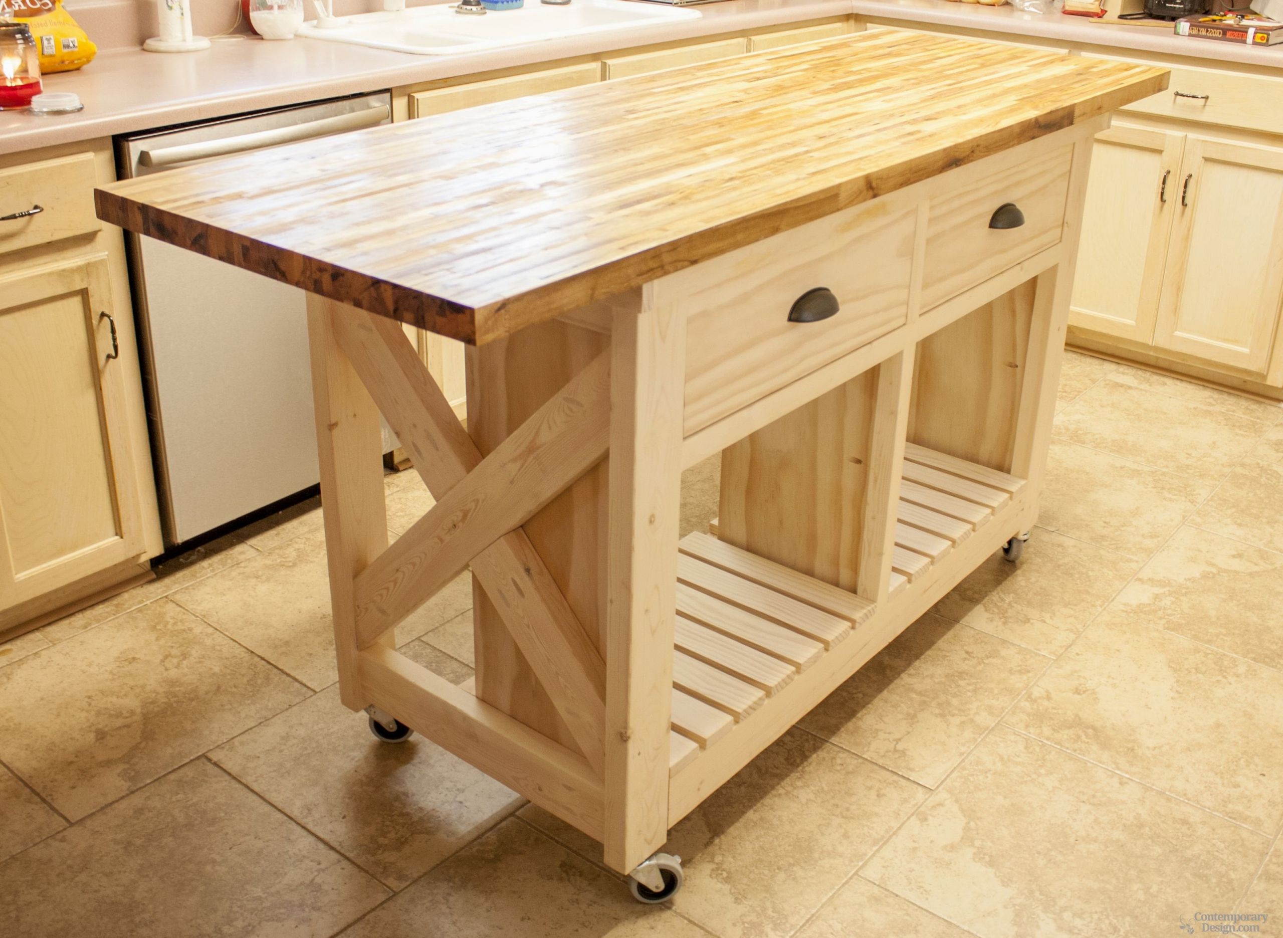 сделать самому кухонный стол из дерева