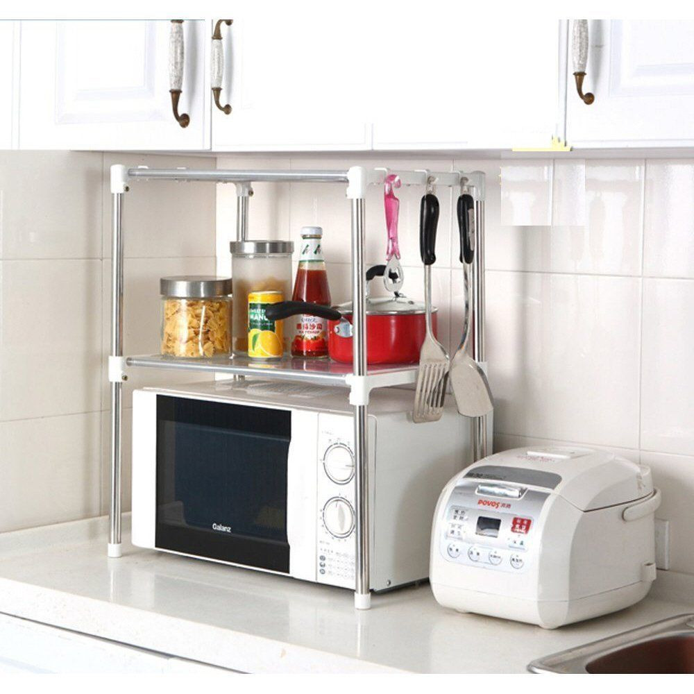 Kitchen Organizer Rack
 Multifunction Microwave Oven Stainless Steel Shelf Kitchen