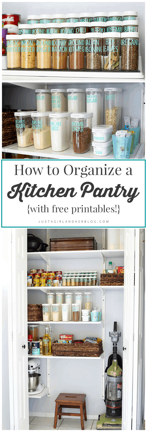 Kitchen Pantry Organize
 How to Organize a Kitchen Pantry Just a Girl and Her Blog