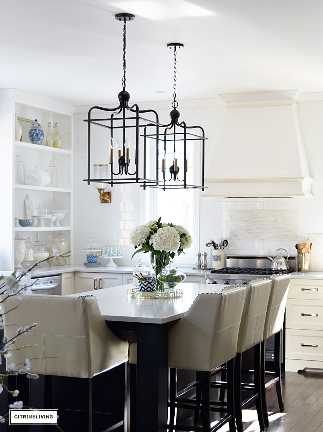 Kitchen Pendant Lights Over Island
 CITRINELIVING SPRING IN FULL SWING HOME TOUR 2017