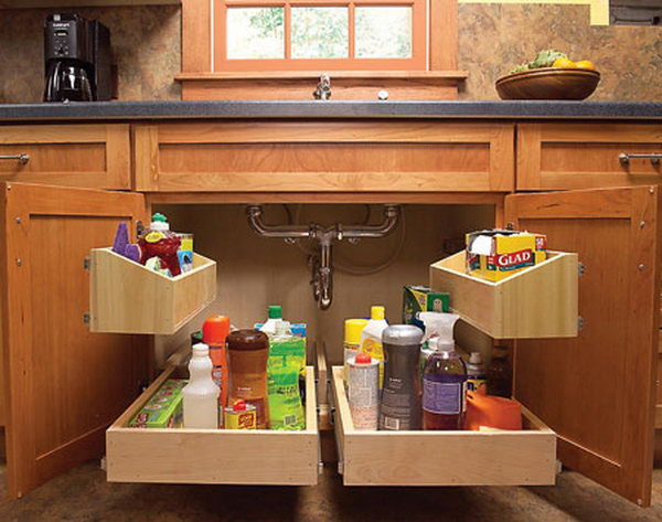 Kitchen Sink Organizer Ideas
 Creative Under Sink Storage Ideas Hative