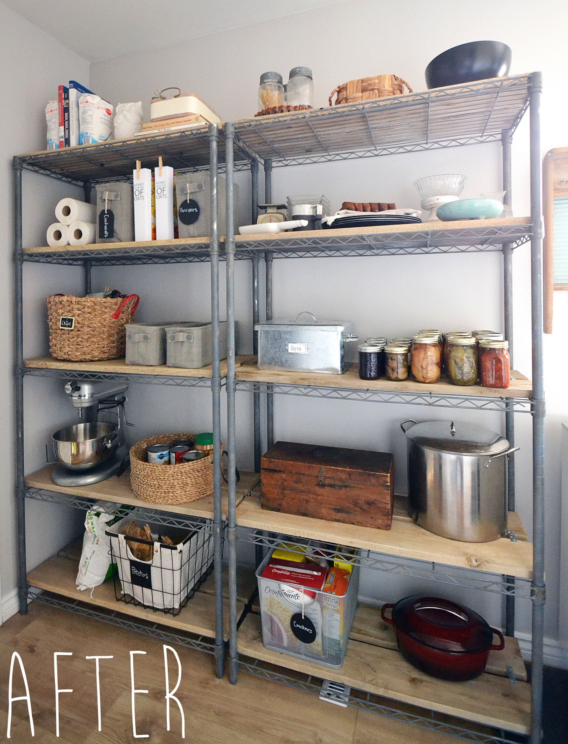Kitchen Storage Racks
 The Crux How To Give Pantry Shelving Easy Rustic Charm
