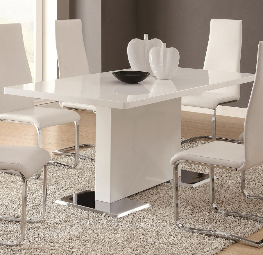 Kitchen Tables Modern
 SoBe White Modern Rectangular Dining Table
