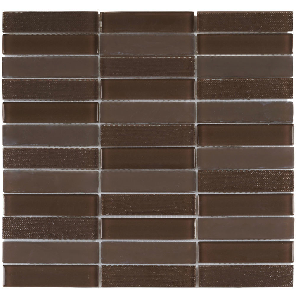 Kitchen Tile Texture
 Brown Crystal Glass Mosaic Tile Texture Matte Stacked