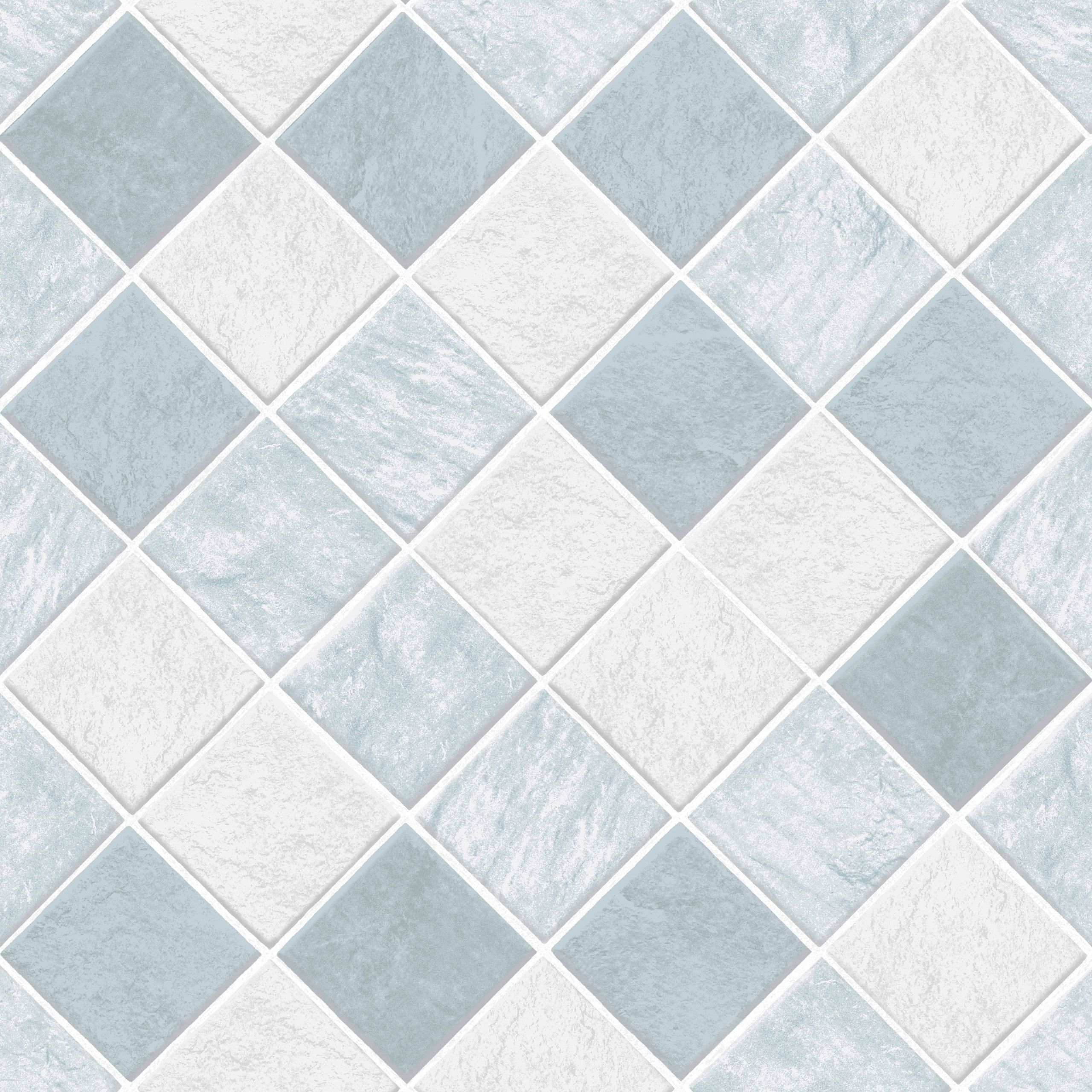 Kitchen Tile Wallpaper
 Contour Horizon Blue Tile Textured Wallpaper