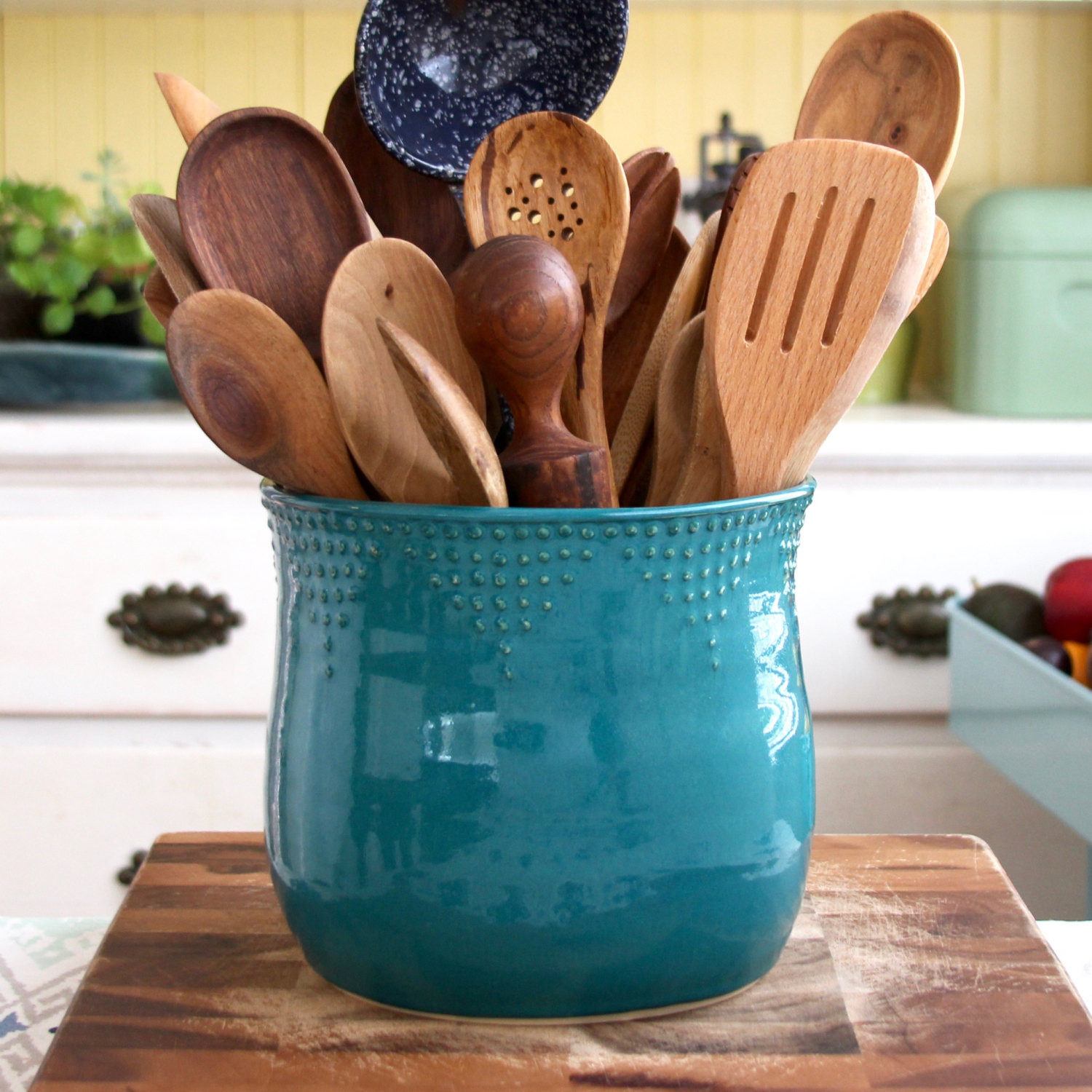 Kitchen Utensils Storage
 Extra Kitchen Utensil Holder 16 Colors Green Blue