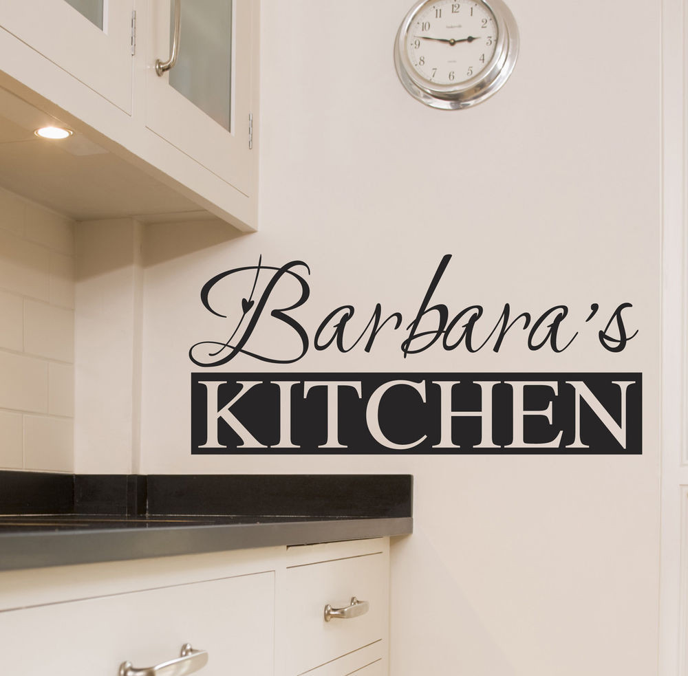 Kitchen Wall Decal Quotes
 PERSONALISED KITCHEN WALL STICKER ART QUOTES DECALS W54