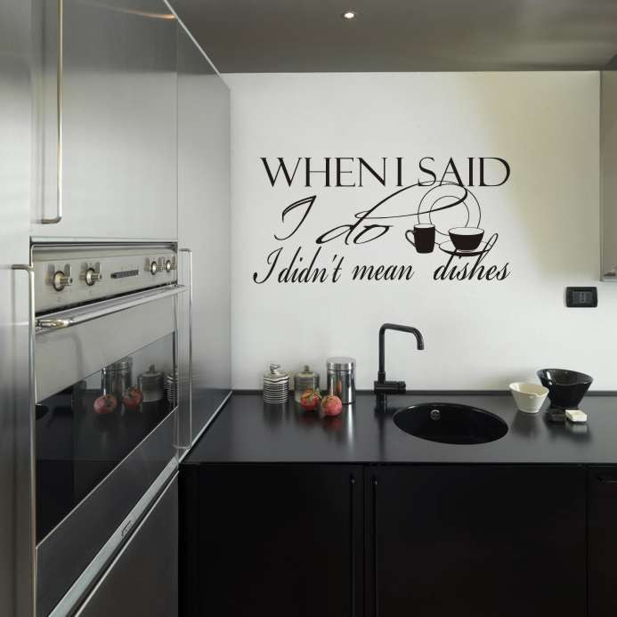 Kitchen Wall Decal Quotes
 KITCHEN FUNNY HOME WALL QUOTE VINYL ART DECOR STICKER