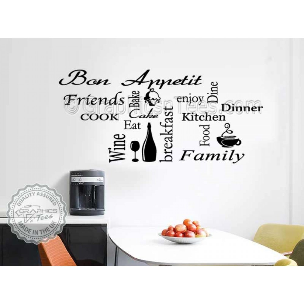 Kitchen Wall Decal Quotes
 Kitchen Wall Sticker Montage Word Collage Kitchen Quotes