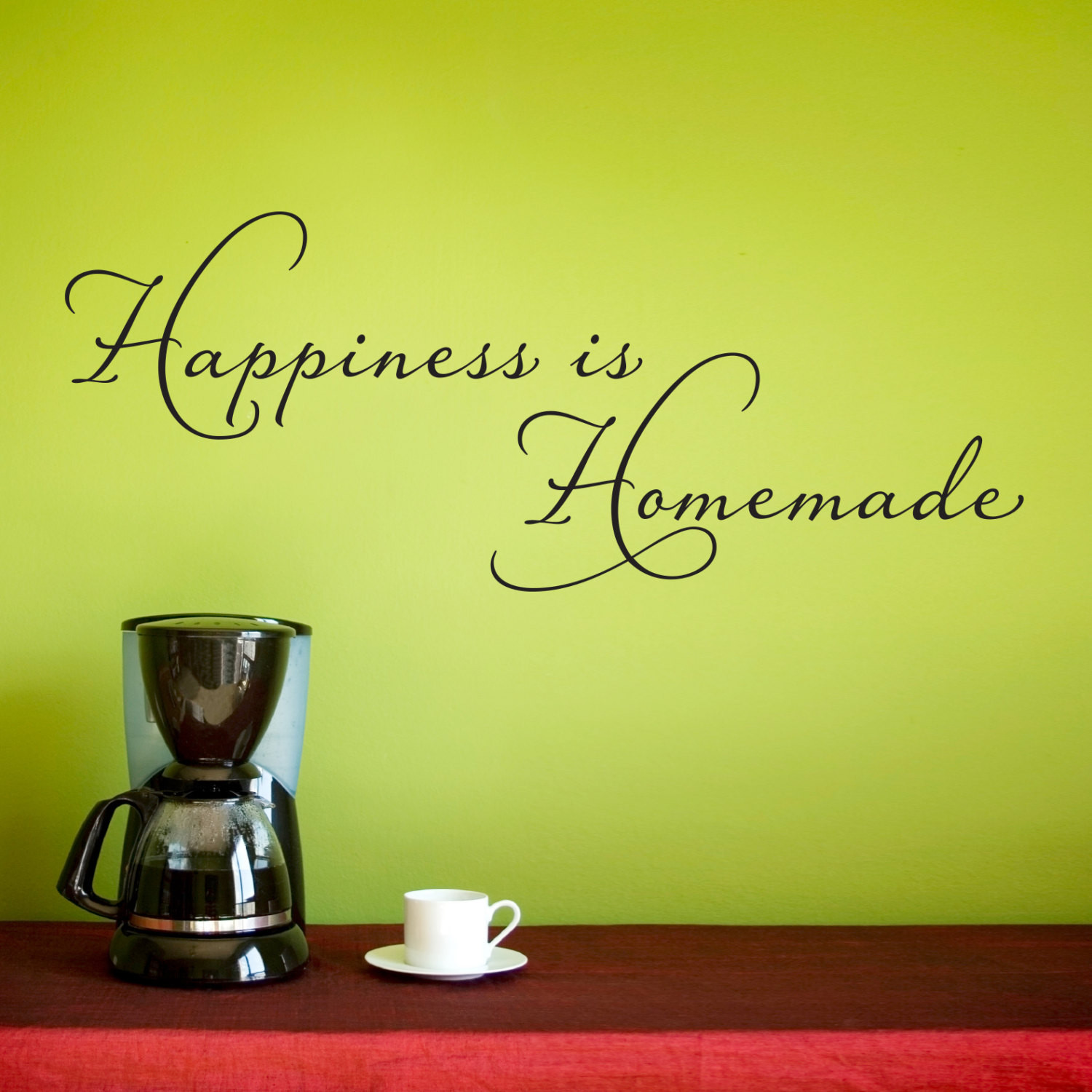 Kitchen Wall Decal Quotes
 Happiness is Homemade Wall Decal Kitchen Wall Sticker