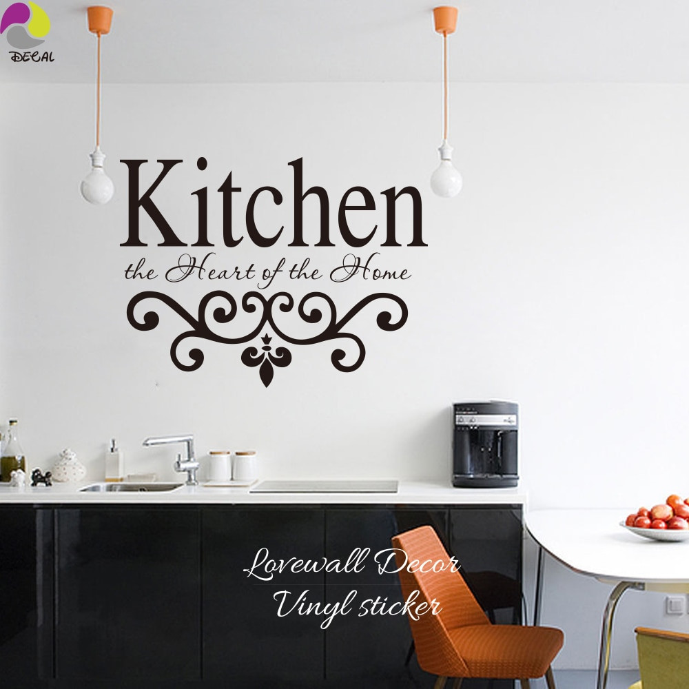 Kitchen Wall Decal Quotes
 Kitchen The Hearts the Home Quote Wall Sticker Kitchen