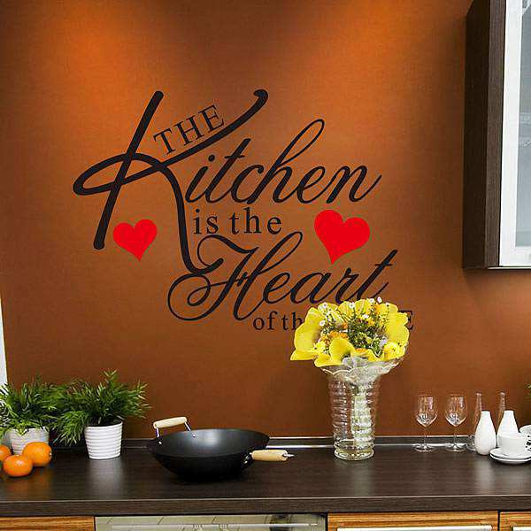 Kitchen Wall Decal Quotes
 Kitchen Heart Removable Wall Stickers Quotes