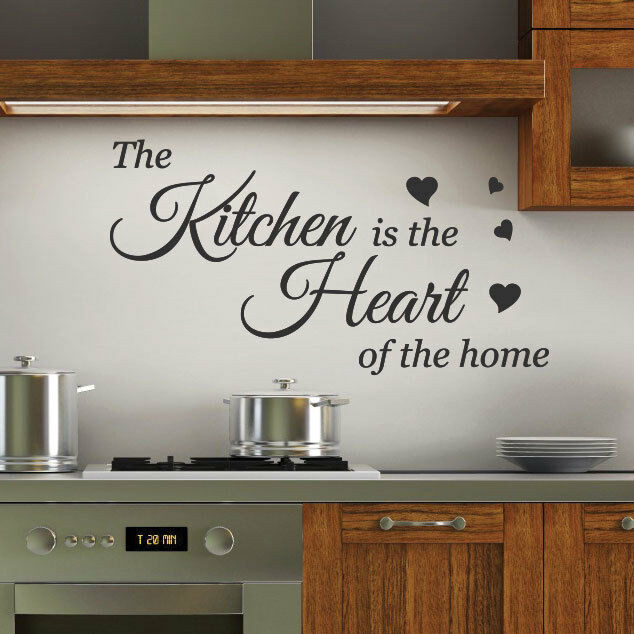 Kitchen Wall Decal Quotes
 Kitchen is the Heart Wall Quotes Stickers Wall Decals Wall