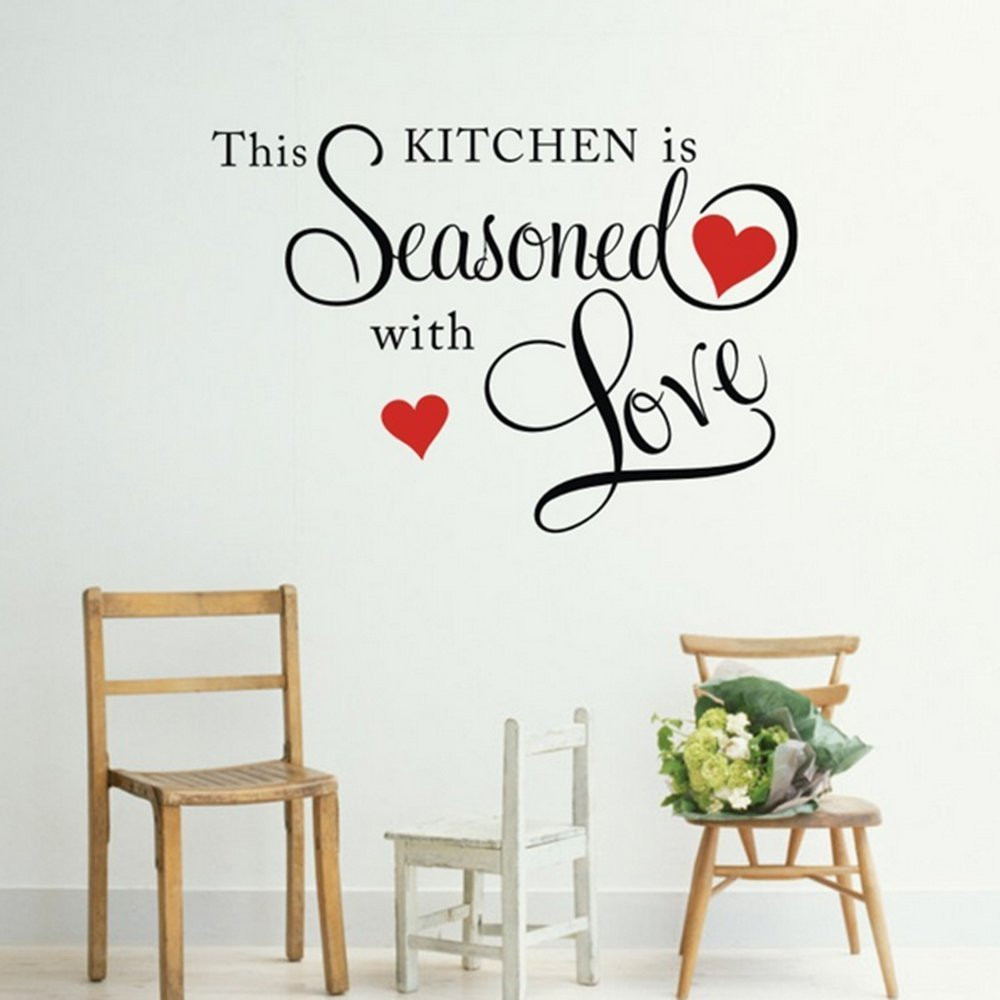 Kitchen Wall Decal Quotes
 "This Kitchen Is Seasoned With Love" Wall Quote ly $4 36