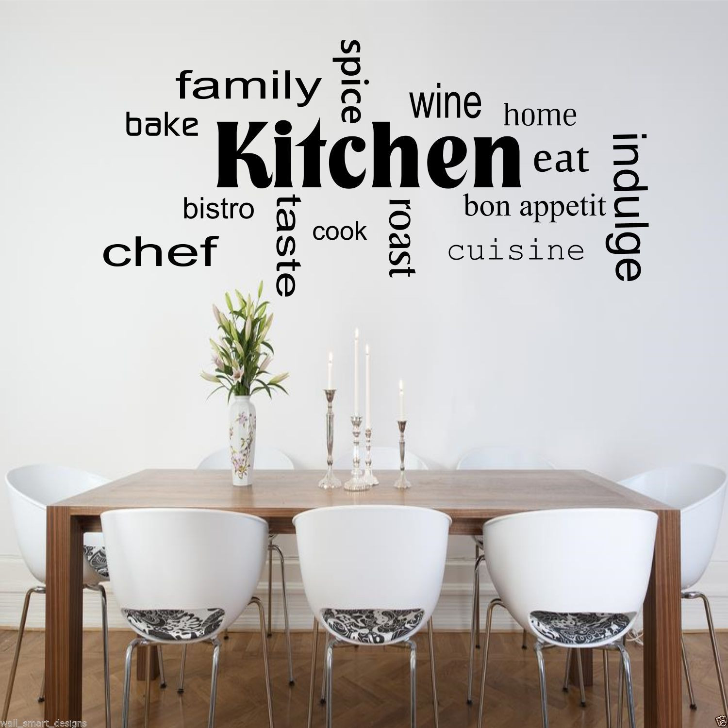 Kitchen Wall Decal Quotes
 Kitchen Words Phrases Wall Art Sticker Quote Decal Mural