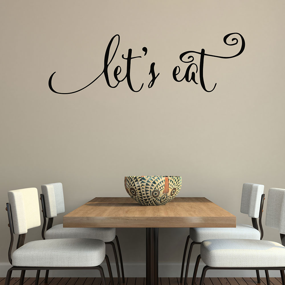 Kitchen Wall Decal Quotes
 Wall Quotes Decals Let s Eat Kitchen Quotes Stickers
