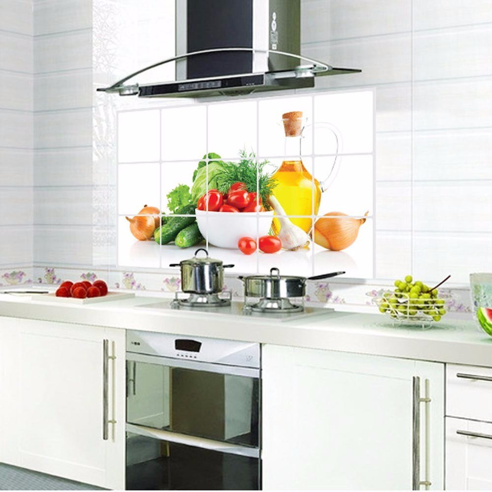 Kitchen Wall Decals Removable
 Aliexpress Buy 75 45cm Kitchen Oilproof Removable
